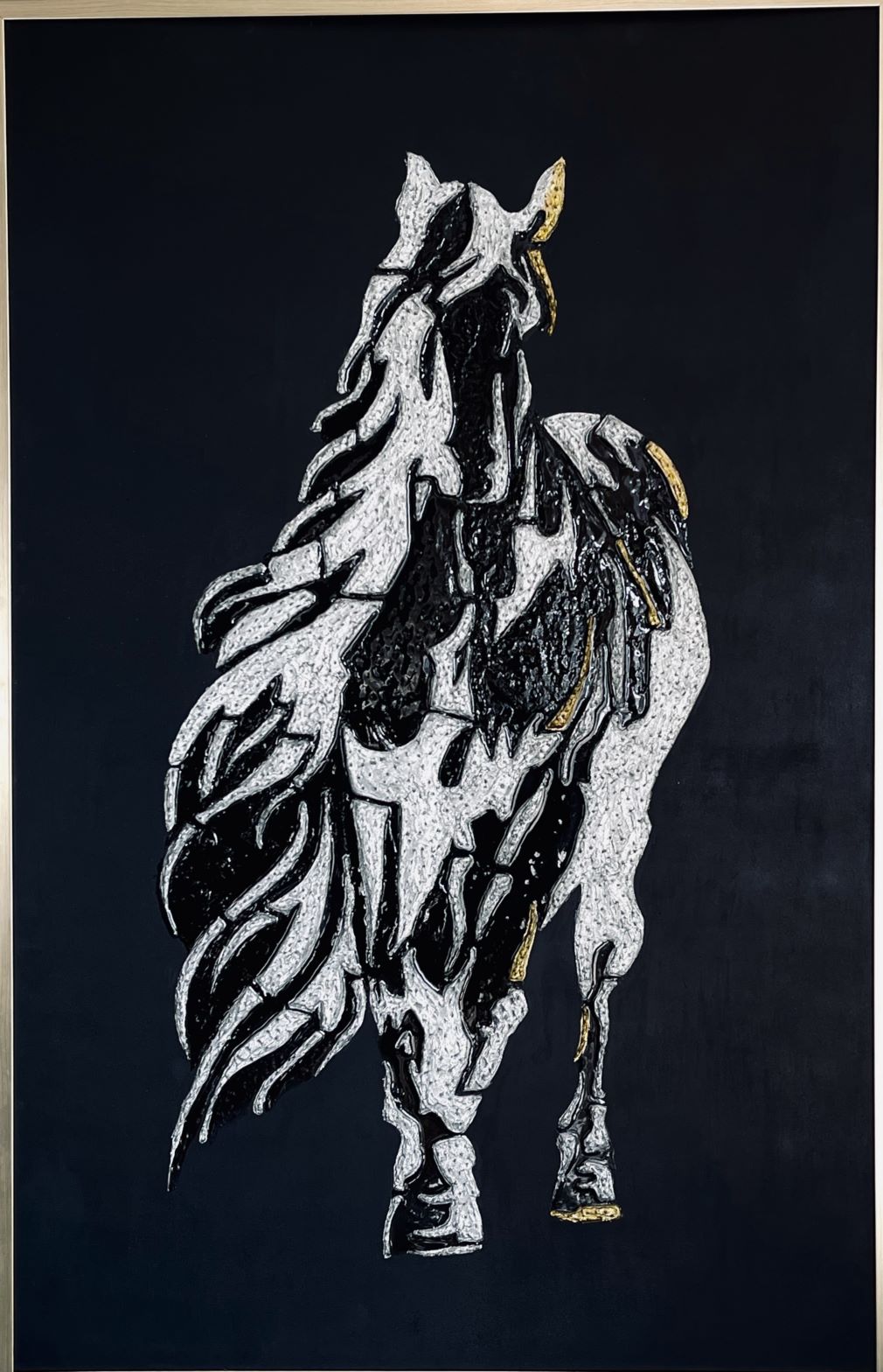 تابلو برجسته تکسچر ورق طلا